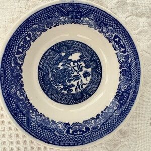 Set of 5 Fruit Berry Dessert Bowls 5 5/8" Willow Ware Blue Royal China USA